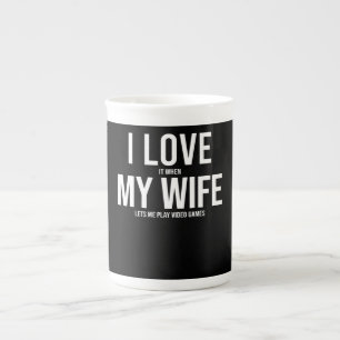 Ich liebe meine Frau Lustiges Kunstgeschenk Prozellantasse