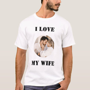 Ich liebe meine Frau Runde benutzerdefinierte pers T-Shirt