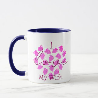 Ich liebe meine Frau Valentins-Tasse - Erdbeer-Des Tasse