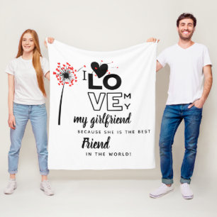 Ich Liebe meine Freundin als bester Freund Geschen Fleecedecke