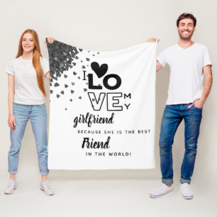 Ich Liebe meine Freundin als bester Freund Geschen Fleecedecke