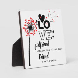 Ich Liebe meine Freundin als bester Freund Geschen Fotoplatte