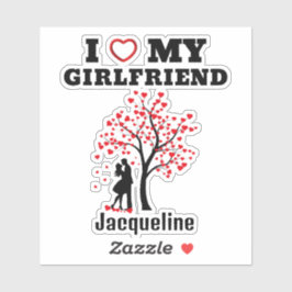 Ich Liebe meine Freundin Aufkleber