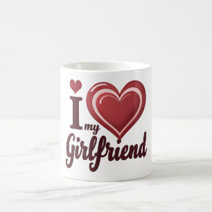 Ich liebe meine Freundin Benutzerdefiniert Kaffeetasse