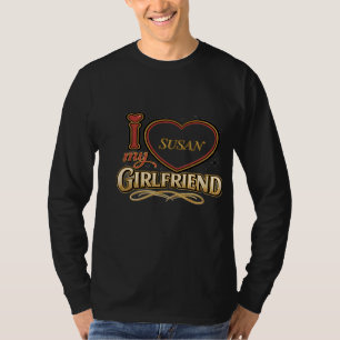Ich liebe meine Freundin Benutzerdefiniert T-Shirt