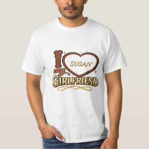 Ich liebe meine Freundin Benutzerdefiniert T-Shirt