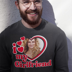Ich liebe meine Freundin Benutzerdefinierte schwar Sweatshirt