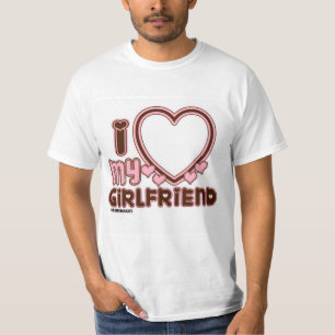 Ich liebe meine Freundin Benutzerdefiniertes Foto T-Shirt