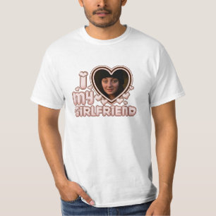 Ich liebe meine Freundin Benutzerdefiniertes Foto T-Shirt