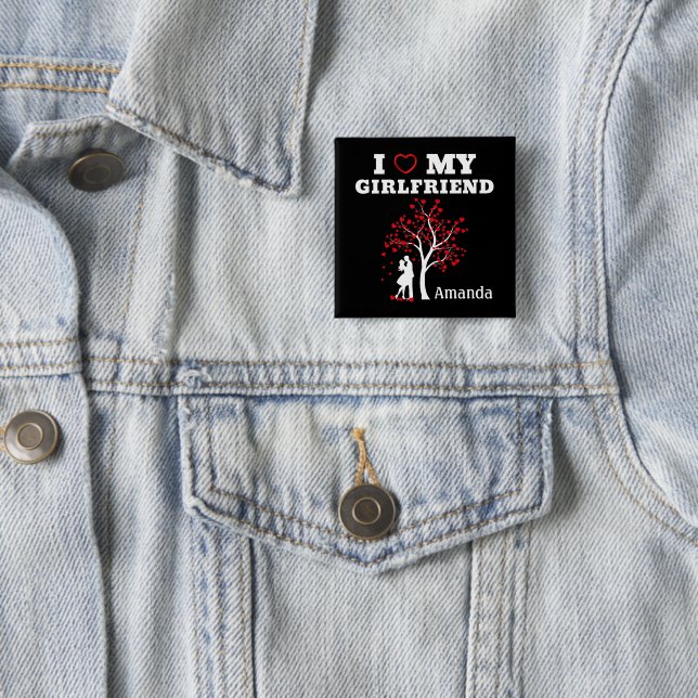 Ich Liebe meine Freundin Button (Beispiel)