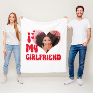 Ich Liebe meine Freundin Custom Funny Fleecedecke