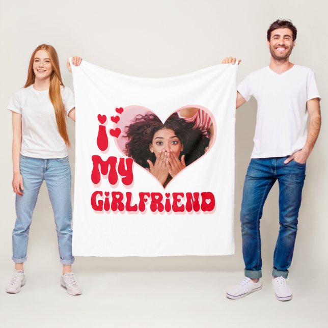 Ich Liebe meine Freundin Custom Funny Fleecedecke (Beispiel)