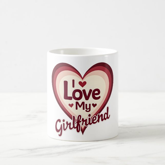Ich liebe meine Freundin Custom Kaffeetasse (Mittel)
