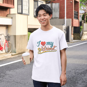 Ich Liebe meine Freundin Custom   Minimalistische  T-Shirt