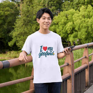 Ich Liebe meine Freundin Custom Minimalistische T-Shirt