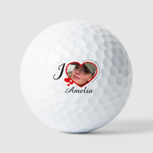 Ich Liebe Meine Freundin Custom Personalisiert Golfball (Vorderseite)