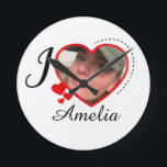 Ich Liebe Meine Freundin Custom Personalisiert Runde Wanduhr<br><div class="desc">Liebe My Girlfriend Custom Personaize ShirtI Liebe My Girlfriend Custom Personalisiert Shirt</div>