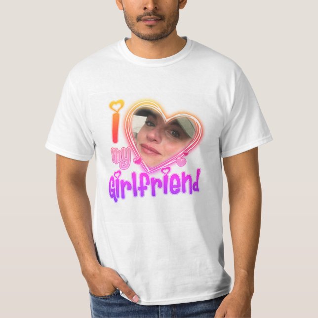 Ich Liebe Meine Freundin Custom Personalisiert Shi T-Shirt (Vorderseite)