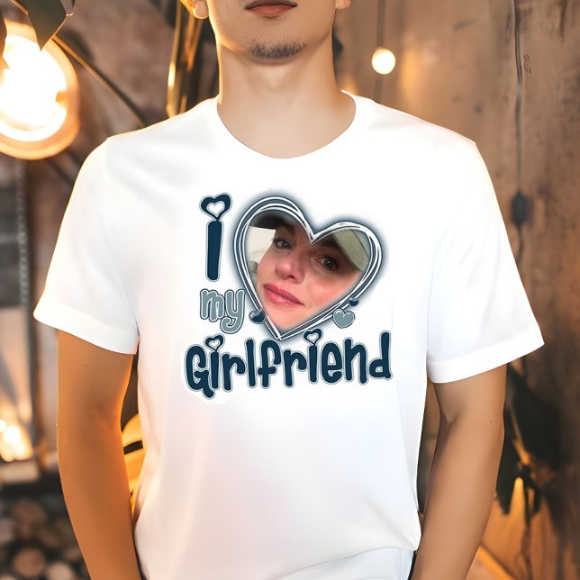 Ich Liebe Meine Freundin Custom Personalisiert Shi T-Shirt (Von Creator hochgeladen)