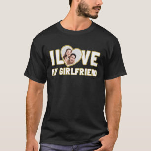 Ich Liebe meine Freundin Custom Romantic Funny Bla T-Shirt
