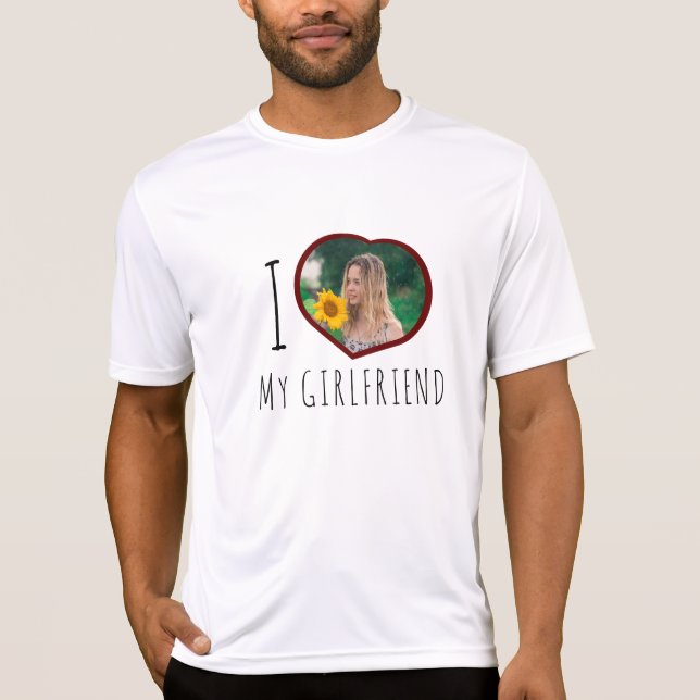 Ich Liebe meine Freundin, das Herz des Fotos T-Shirt (Vorderseite)