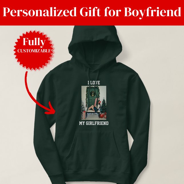 Ich liebe meine Freundin Foto Pullover Hoodie (I Love My Girlfriend Photo Pullover Hoodie)