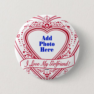 Ich Liebe meine Freundin! Foto Red Hearts Button