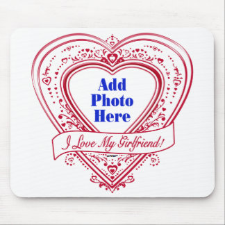 Ich Liebe meine Freundin! Foto Red Hearts Mousepad
