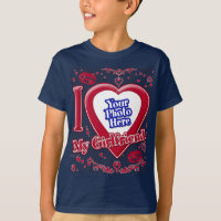 Ich Liebe meine Freundin Foto Red Hearts Navy
