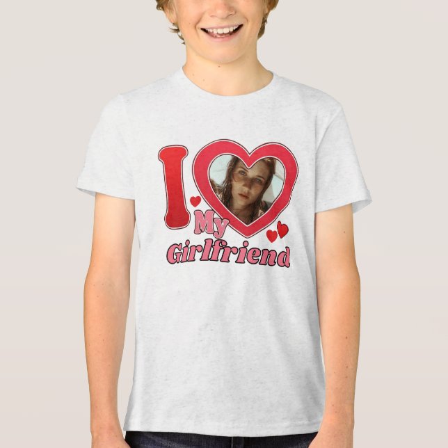 Ich Liebe meine Freundin, Freundin Tri-Blend Shirt (Vorderseite)