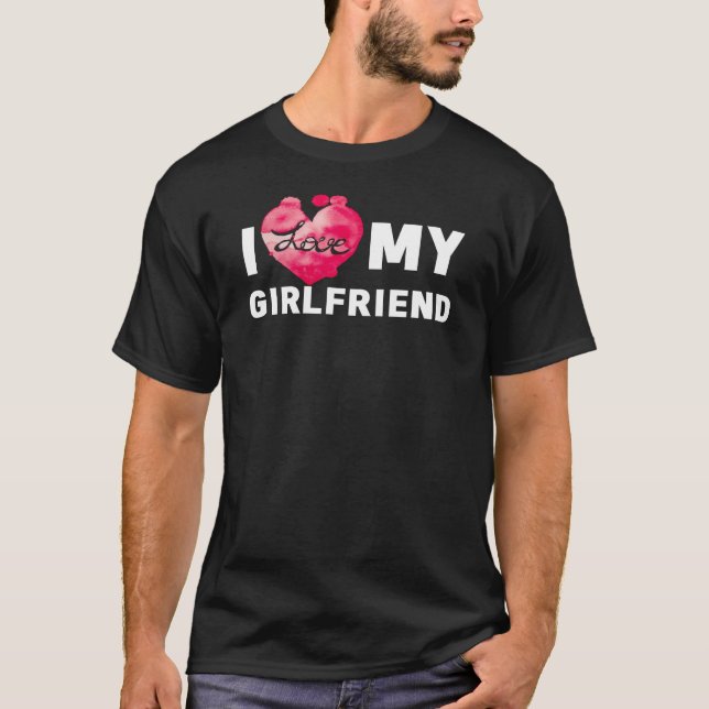 Ich Liebe meine Freundin Girlfriend Couple T-Shirt (Vorderseite)