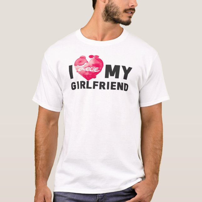 Ich Liebe meine Freundin Girlfriend Couple T-Shirt (Vorderseite)