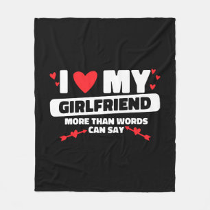 ich liebe meine freundin herz fleecedecke