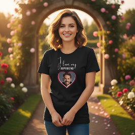 Ich Liebe meine Freundin Herz Foto Frauen T-Shirt