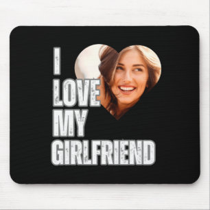 Ich liebe meine Freundin Herz Foto Freund Geschenk Mousepad