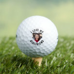 Ich Liebe meine Freundin Herz-Shaped Foto Golf Bal Golfball<br><div class="desc">"I Liebe My Girlfriend" bearbeitbares,  herzförmiges Foto. Gut für den Valentinstag! Composite Design von Holiday Hearts Designs.</div>
