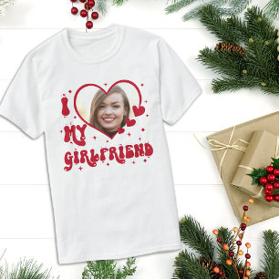 Ich Liebe Meine Freundin Herztypografie T-Shirt