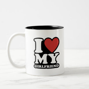 Ich Liebe meine Freundin, im Herzen mein gf, i Lie Zweifarbige Tasse