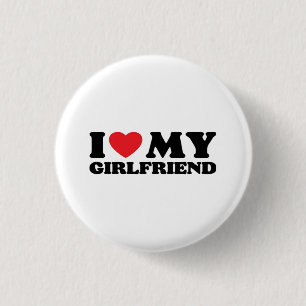 Ich liebe meine Freundin klassisch Button