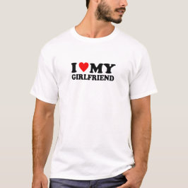 Ich liebe meine Freundin - Klassisches Herz-Text-D T-Shirt