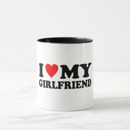 Ich liebe meine Freundin - Klassisches Herz-Text-D Tasse