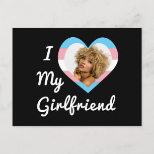 Ich liebe meine Freundin LGBT Trans Stolz individu Postkarte