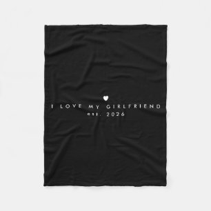 Ich liebe meine Freundin Minimalist T-Shirt Fleecedecke