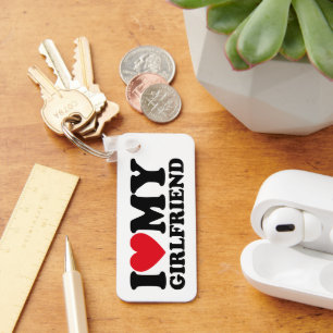 Ich Liebe meine Freundin mit der Herzkette Schlüsselanhänger