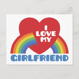 Ich Liebe meine Freundin Postkarte