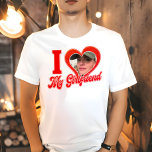 Ich Liebe meine Freundin Red Custom Personalisiert T-Shirt<br><div class="desc">Liebe Meine Freundin personifizieren Shirt I Liebe Meine Freundin Personalisiertes Shirt</div>
