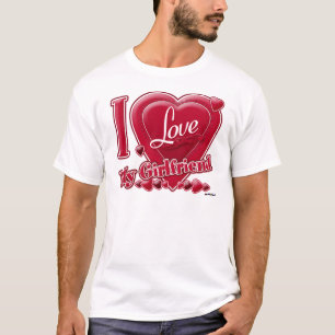 Ich Liebe Meine Freundin rot - Herz T-Shirt