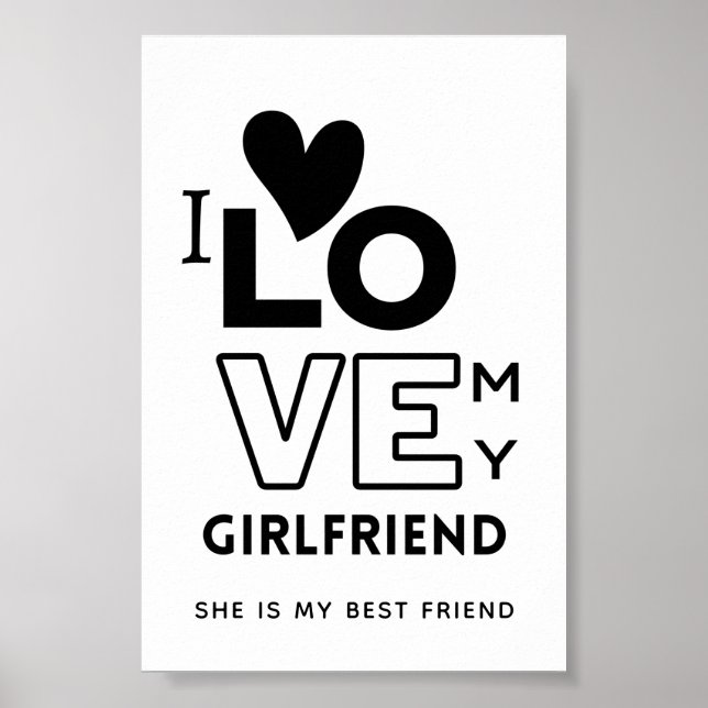 Ich Liebe meine Freundin Sie ist meine beste Freun Poster (Vorne)