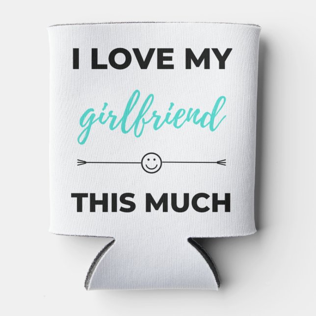 Ich Liebe meine Freundin so schwarz Dosenkühler (Vorderseite)