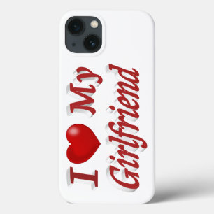 Ich liebe meine Freundin süßer roter Text Case-Mate iPhone Hülle